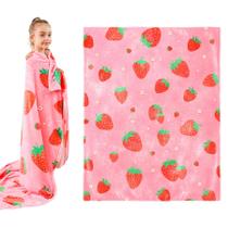 Manta Wajade 127x152 cm Rosa Fresa de Peluche Suave Manta Wajade 127x152 cm Rosa Fresa de Peluche Suave