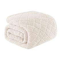 Manta Whale Flotilla Fuzzy Fleece Queen Size Ivory