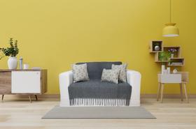 Manta Xale de Chenille com Franja 1,20m x x 1,80m Macia Para Sofa Ambiente Decoração Mais Vendida - Mistero