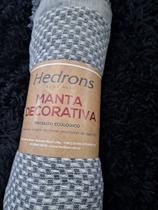 Manta Xale de sofa decorativa cinza 2,00 m x 1,45 m - hedrons - HEDRONS