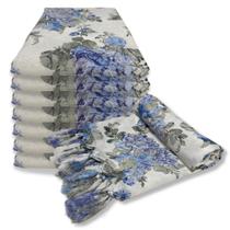 Manta Xale de Sofá e Cama Decorativa Floral Estampada
