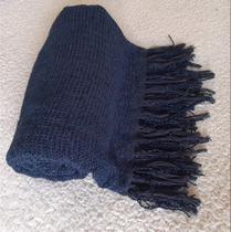 Manta Xale em Chenille Azul Petróleo 1,20x1,80m - Toque Macio e Sofisticado