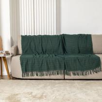 Manta Xale P/ Sofá 100% Algodão com Franja Decorativa 2,4m x 1,7m