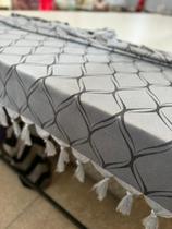 Manta Xale Para Sofá 1,80 X 1,40 Tecido Jacquard com Franja - Decorame Manta Xale Para Sofá 1,80 X 1,40 Tecido Jacquard com Franja - Decorame