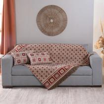 Manta Xalê Para Sofá Com Almofadas Cheias Kit com 5 Peças