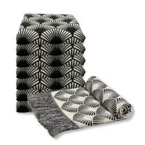 Manta Xale Para Sofá Protetora Preto Dupla Face Franja Lisa 1,40m X 1,70m