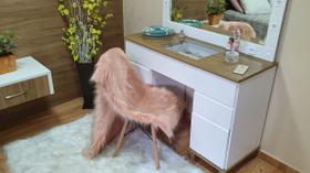 Manta Xale Pelego Pelo Alto 7cm P/ Cadeira, Sofá - 120x 40cm