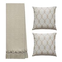 Manta Xale Protetora 1,40 X 1,80 Rústica Luxuosa Com 2 Capas De Almofadas