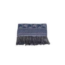Manta Xale Rustic Jacquard 1pç 60% Algodão 40% Poliéster - Azul Pal Manta Xale Rustic Jacquard 1pç 60% Algodão 40% Poliéster - Azul Pal