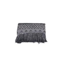 Manta Xale Rustic Jacquard 1pç 60% Algodão 40% Poliéster - Cinza