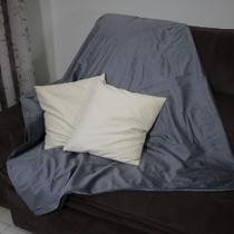 Manta Xale Suede Protetora Para Sofá e Cama Toque Aveludado 2,20 x 1,35m Peseira Decorativa