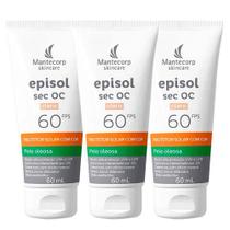 Mantecorp Episol Sec Oc Kit com 3 Unidades Protetor Solar Facial FPS60 Claro 60ml - Mantecorp Skincare