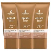Mantecorp Skincare Episol Kit com 3 Unidades Protetor Solar com Cor FPS70 Clara 40ml