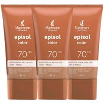 Mantecorp Skincare Episol Kit com 3 Unidades Protetor Solar com Cor FPS70 Médio 40ml