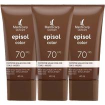Mantecorp Skincare Episol Kit com 3 Unidades Protetor Solar com Cor FPS70 Negro 40ml