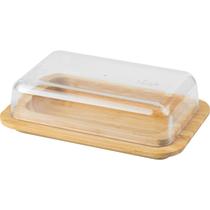 Mantegueira Base de Bambu Pote Armazena Manteiga Ou Sense