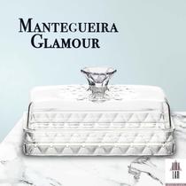 Mantegueira Glamour Cristal Porta Manteiga com Tampa - PLASUTIL