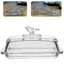 Mantegueira Retangular Cristal Ecológico Grande Com Tampa Bird 18x10x9cm Wolff