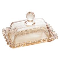 Mantegueira Retangular de Cristal Pearl Ambar Metalizado Premium Mantegueira Retangular de Cristal Pearl Ambar Metalizado Premium
