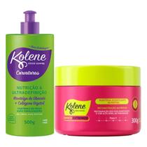 Manteiga Acidificante Danos Extremos + Gel Creme para Pentear Nutrição e Ultradefinição Kolene 500g