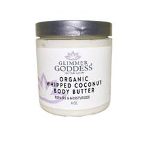 Manteiga corporal GLIMMER GODDESS Organic Vegan com óleo de coco 240mL