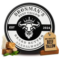 Manteiga de barba Bronmans, sebo bovino, sândalo hidratante, 120 ml Manteiga de barba Bronmans, sebo bovino, sândalo hidratante, 120 ml
