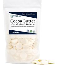 Manteiga de cacau Zatural RAW Food Grade 100% pura 454mL