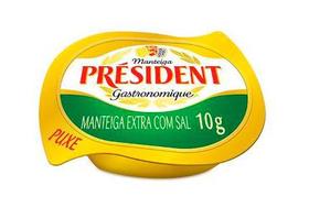 Manteiga Francesa Président Extra Com Sal 96 Blisters De 10g