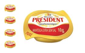 Manteiga Francesa Président Extra Sem Sal 24 Blisters De 10g