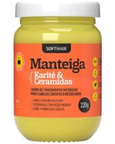 Manteiga Karite E Ceramidas Creme Tratamento Capilar Cabelos Crespos E Ressecados Soft Hair 220g