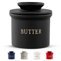 Manteiga para barrar macia Butter Crock Kook Ceramic Black
