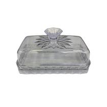 Manteigueira Acrílico Com Tampa e Base Transparente Glamour