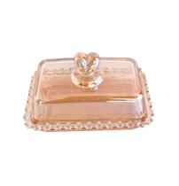 Manteigueira C/Tampa de Cristal Coração Ambar Lyor Manteigueira C/Tampa de Cristal Coração Ambar Lyor