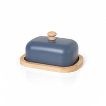 Manteigueira Com Tampa De Metal com Base em Bambu 400ml