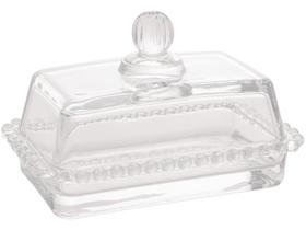 Manteigueira Cristal G 17 Cm X 10,5 Cm X 10 Cm Pearl Bolinha Wolff Transparente Manteigueira Cristal G 17 Cm X 10,5 Cm X 10 Cm Pearl Bolinha Wolff Transparente