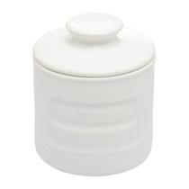 Manteigueira francesa de ceramica com tampa branca matte 8cm x 8cm x 9cm - WOLFF Manteigueira francesa de ceramica com tampa branca matte 8cm x 8cm x 9cm - WOLFF