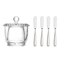 Manteigueira Francesa De Vidro Pearl 11cm Wolff Mesa Posta Manteigueira Francesa De Vidro Pearl 11cm Wolff Mesa Posta