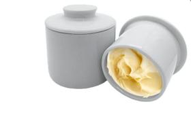 Manteigueira Francesa Luxo 200g Porcelana Branca - ACB Utilidades