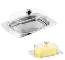 Manteigueira Inox Com Tampa Acrílica Retangular Mimo Style