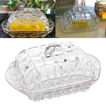 Manteigueira Porta Manteiga Vidro Cristal Com Tampa Deli Diamond Lyor