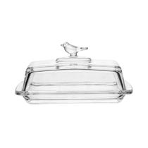 Manteigueira Retangular com Tampa Bird 18x10x9cm Cristal Ecológico Wolff