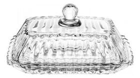 Manteigueira Retangular Cristal Chumbo Imperatriz 17cm Wolff