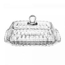 Manteigueira Retangular de Cristal com Tampa Imperatriz 15,5x7,5x8,5cm 20851 - Wolff