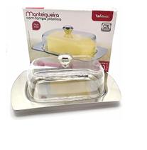 Manteigueira Retangular Inox com Tampa Acrílica