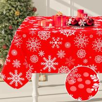 Mantel impermeable Smiry Navidad rojo 152x259 cm vinilo Mantel impermeable Smiry Navidad rojo 152x259 cm vinilo