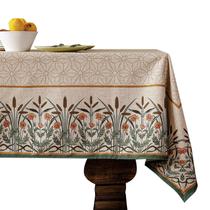 Mantel Patdrea 140x140 cm Mezcla de Lino Estampado Floral Vintage