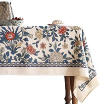 Mantel Patdrea Diseñador Vintage Azul de Lino 140x200 cm Mantel Patdrea Diseñador Vintage Azul de Lino 140x200 cm