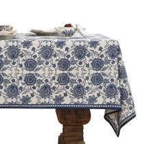 Mantel patdrea Diseñador Vintage Lino Azul 160x260 cm