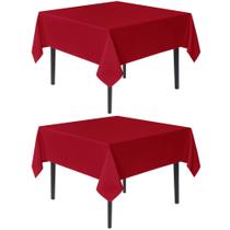 Mantel Sancua Navidad Rojo Cuadrado 85x85 cm Poliéster 2 Piezas