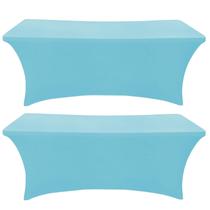Mantel SEPARO 6 pies de Spandex Elástico Azul Neblina Paquete de 2 Mantel SEPARO 6 pies de Spandex Elástico Azul Neblina Paquete de 2